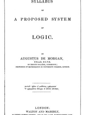خرید و دانلود نسخه کامل کتاب Syllabus Of A Proposed System Of Logic