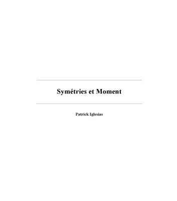 خرید و دانلود نسخه کامل کتاب Symétries et moment