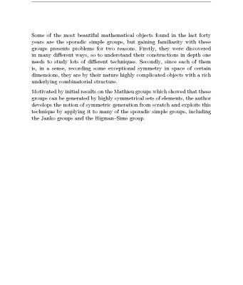 خرید و دانلود نسخه کامل کتاب Symmetric Generation of Groups: With Applications to many of the Sporadic Finite Simple Groups (Encyclopedia of Mathematics and its Applications)