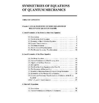 خرید و دانلود نسخه کامل کتاب Symmetries of Equations of Quantum Mechanics