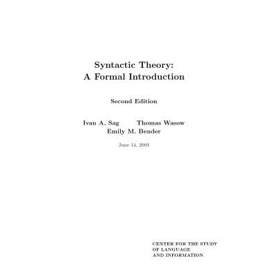 خرید و دانلود نسخه کامل کتاب Syntax: a formal introduction