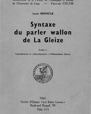 خرید و دانلود نسخه کامل کتاب Syntaxe Du Parler Wallon De La Gleize
