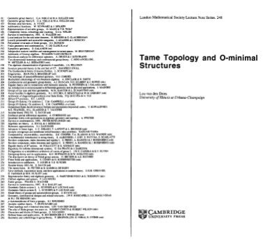 خرید و دانلود نسخه کامل کتاب Tame topology and O-minimal structures