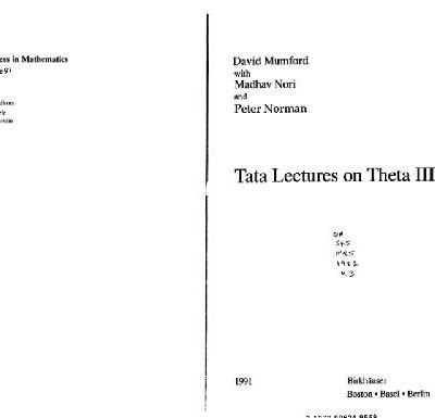 خرید و دانلود نسخه کامل کتاب Tata lectures on Theta III