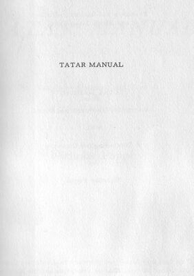 خرید و دانلود نسخه کامل کتاب Tatar manual: Descriptive grammar and texts with a Tatar-English glossary
