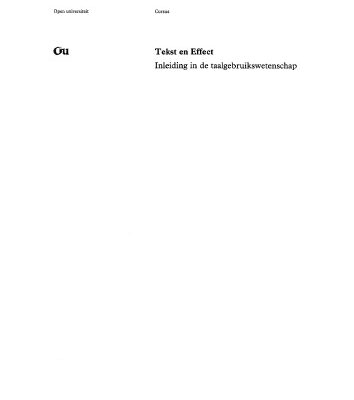 خرید و دانلود نسخه کامل کتاب Tekst en effect : inleiding in de taalgebruikswetenschap
