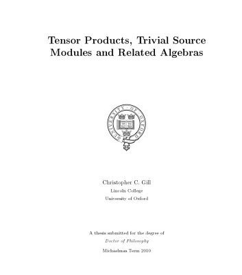 خرید و دانلود نسخه کامل کتاب Tensor Products, Trivial Source Modules and Related Algebras [PhD thesis]