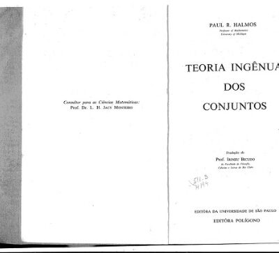 خرید و دانلود نسخه کامل کتاب Teoria Ingenua dos Conjuntos