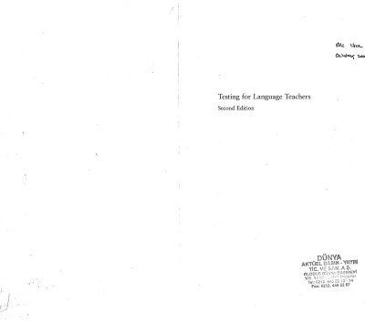 خرید و دانلود نسخه کامل کتاب Testing for Language Teachers