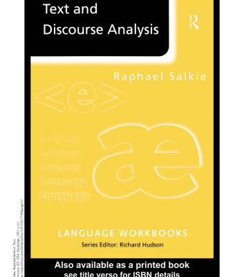 خرید و دانلود نسخه کامل کتاب Text and Discourse Analysis
