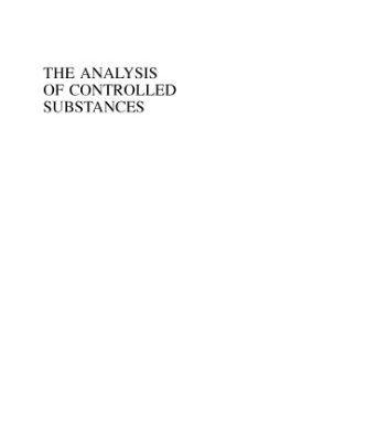 خرید و دانلود نسخه کامل کتاب The Analysis of Controlled Substances (Analytical Techniques in the Sciences (AnTs) *)