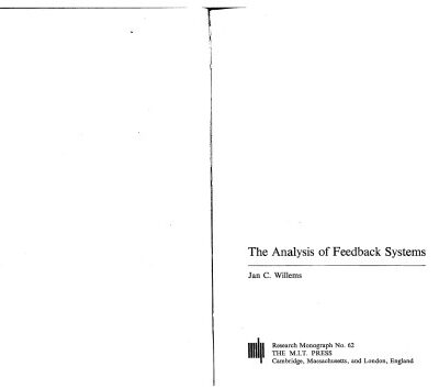 خرید و دانلود نسخه کامل کتاب The Analysis of Feedback Systems (1971)