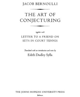 خرید و دانلود نسخه کامل کتاب The Art of Conjecturing: together with Letter to a Friend on Sets in Court Tennis