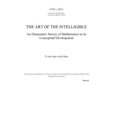 خرید و دانلود نسخه کامل کتاب The art of the intelligible.An elementary survey of mathematics in its conceptual development