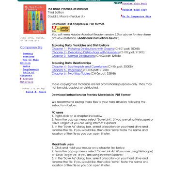 خرید و دانلود نسخه کامل کتاب The basic practice of statistics
