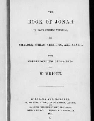 خرید و دانلود نسخه کامل کتاب The Book of Jonah in four Oriental languages