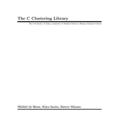 خرید و دانلود نسخه کامل کتاب The C Clustering Library for cDNA microarray data