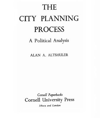 خرید و دانلود نسخه کامل کتاب The City Planning Process: A Political Analysis
