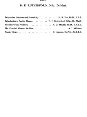 خرید و دانلود نسخه کامل کتاب The classical moment problem and some related questions in analysis