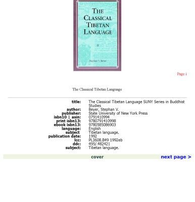 خرید و دانلود نسخه کامل کتاب The Classical Tibetan Language (S U N Y Series in Buddhist Studies)