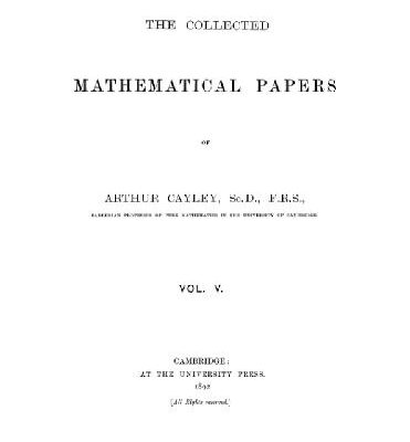 خرید و دانلود نسخه کامل کتاب The Collected Mathematical Papers