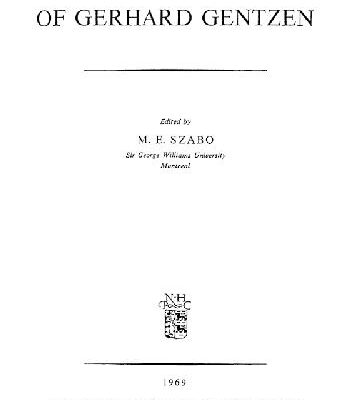 خرید و دانلود نسخه کامل کتاب The collected papers of Gerhard Gentzen