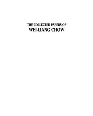 خرید و دانلود نسخه کامل کتاب The Collected Papers of Wei-Liang Chow