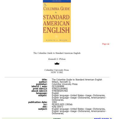 خرید و دانلود نسخه کامل کتاب The Columbia Guide to Standard American English