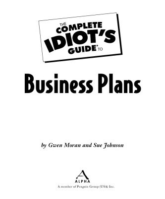 خرید و دانلود نسخه کامل کتاب The Complete Idiot’s Guide to Business Plans