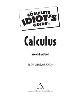خرید و دانلود نسخه کامل کتاب The complete idiot’s guide to calculus