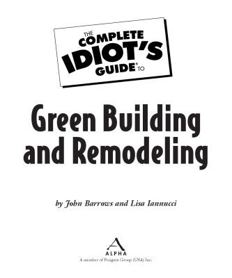 خرید و دانلود نسخه کامل کتاب The Complete Idiot’s Guide to Green Building and Remodeling