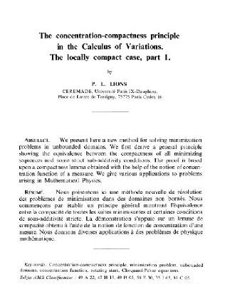 خرید و دانلود نسخه کامل کتاب The concentration-compactness principle in the Calculus of Variations