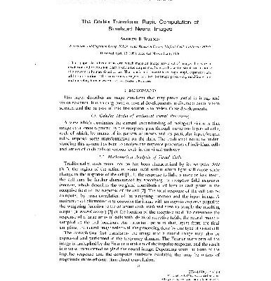 خرید و دانلود نسخه کامل کتاب The Cortex Transform Rapid Computation of Simulated Neural Images