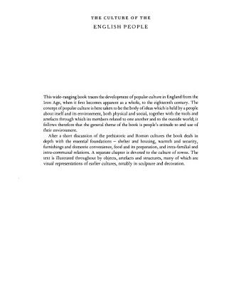 خرید و دانلود نسخه کامل کتاب The Culture of the English People: Iron Age to the Industrial Revolution