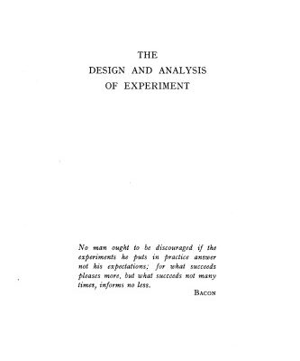 خرید و دانلود نسخه کامل کتاب The Design and Analysis of Experiment