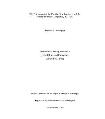 خرید و دانلود نسخه کامل کتاب The Development of the Wycliffe Bible Translators and the Summer Institute of Linguistics, 1934-1982