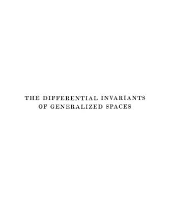 خرید و دانلود نسخه کامل کتاب The differential invariants of generalized spaces
