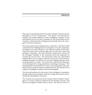 خرید و دانلود نسخه کامل کتاب The Emergence of Peer Competitors: A Framework for Analysis