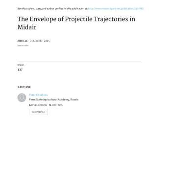 خرید و دانلود نسخه کامل کتاب The envelope of projectile trajectories in midair