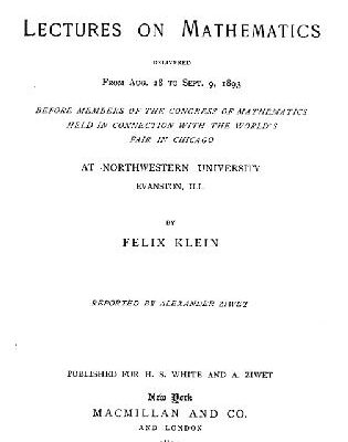 خرید و دانلود نسخه کامل کتاب The Evanston colloquium: Lectures on mathematics delivered from Aug. 28 to Sept. 9, 1893 before members of the Congress of Mathematics held in connection … at Northwestern University, Evanston, Ill.,