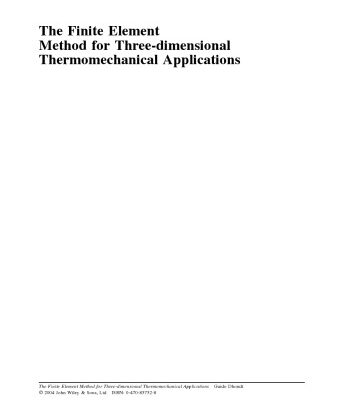 خرید و دانلود نسخه کامل کتاب The Finite Element Method for 3D Thermomechanical Applications – Guido Dhond