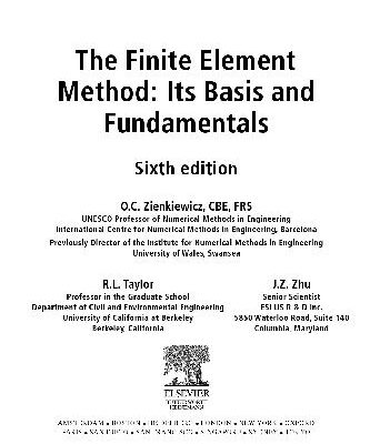 خرید و دانلود نسخه کامل کتاب The finite element method: its basis and fundamentals