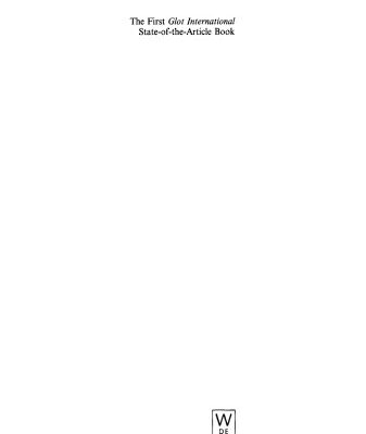 خرید و دانلود نسخه کامل کتاب The First Glot International State-of-the-Article Book: The Latest in Linguistics