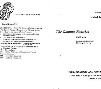 خرید و دانلود نسخه کامل کتاب The Gamma function