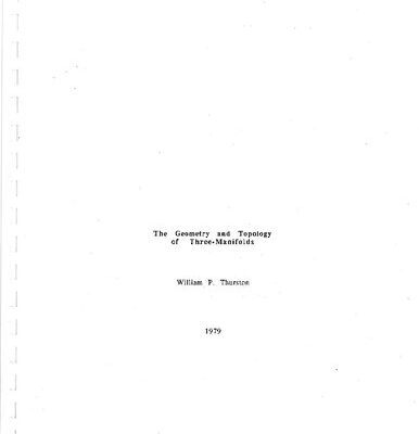 خرید و دانلود نسخه کامل کتاب The Geometry And Topology Of Three-Manifolds