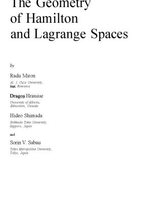 خرید و دانلود نسخه کامل کتاب The Geometry of Hamilton and Lagrange Spaces