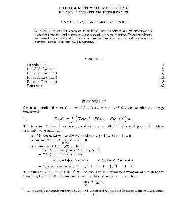 خرید و دانلود نسخه کامل کتاب The geometry of mesoscopic phase transition interfaces
