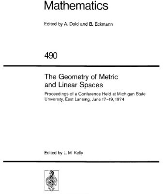 خرید و دانلود نسخه کامل کتاب The Geometry of Metric and Linear Spaces