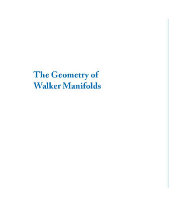خرید و دانلود نسخه کامل کتاب The geometry of Walker manifolds
