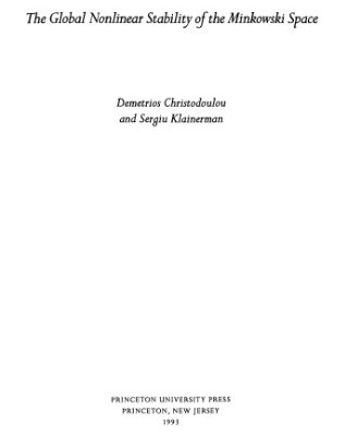 خرید و دانلود نسخه کامل کتاب The Global Nonlinear Stability of the Minkowski Space